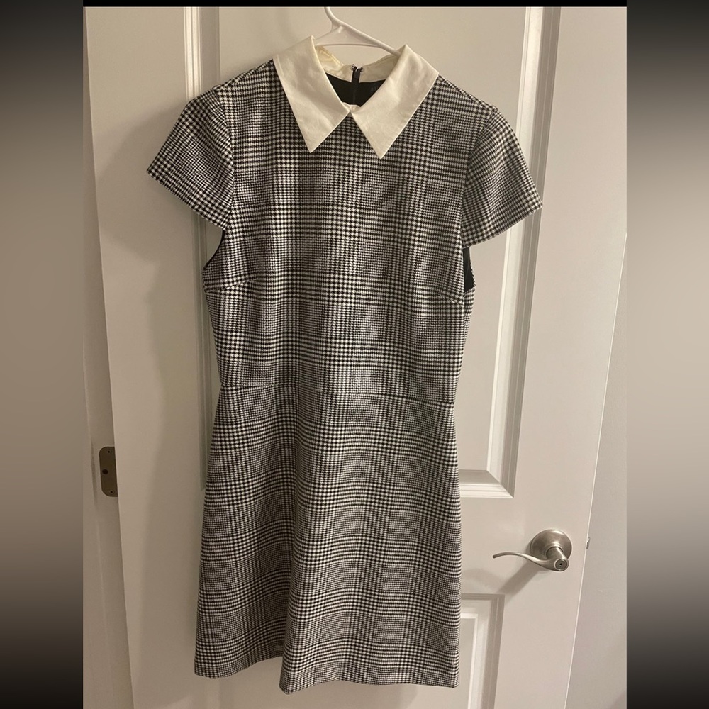 Alice + Olivia Houndstooth Checkered Mini Dress